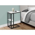 thumbnail image 5 of Monarch C-shaped Accent Table in Metal White Marble Look, 5 of 12