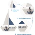 thumbnail image 3 of Barco de vela de madera para decoración del hogar, lienzo náutico, red de pesca, regalo náutico para inauguraciones de casas, cumpleaños, bodas, 3 of 5