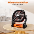 thumbnail image 2 of Portable Fan Rechargeable, Fimilo Cordless Battery Powered Fan with LED Light & Hook, Small Table Fan, USB Battery Operated Fans for Travel Bedroom Home Camping Tent Office, 2 of 8