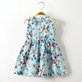 thumbnail image 2 of Odeerbi Niñas Verano Algodón Vestido Tanque Floral Vestido Sol Sin Mangas A-Vestido Sin Mangas de Princesa, 2 of 3
