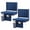 Blue, variant on SHOUFTW 2-Pack Stadium Bleacher Chair with Back Support, 350 LBS Capacity, Cup Holder & Storage Pocket, Black