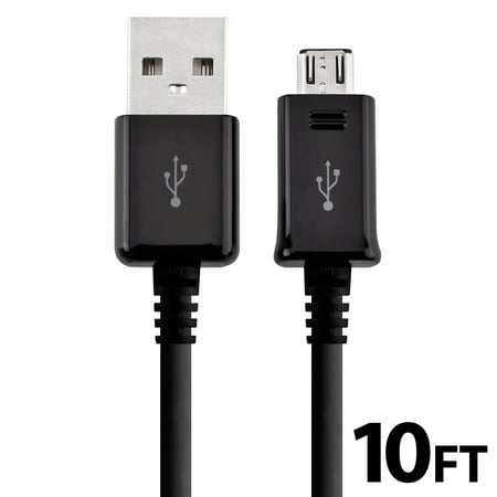 Samsung Galaxy Tablet 3 Cord OEM Samsung Micro USB Cable Charger For Android Phones, 10FT Micro USB Charging Cable Cord High-Speed USB 2.0 Data Sync and Charging Cable For Galaxy, HTC, Motorola, Nokia, Kindle, MP3, Tablet by Borz ()