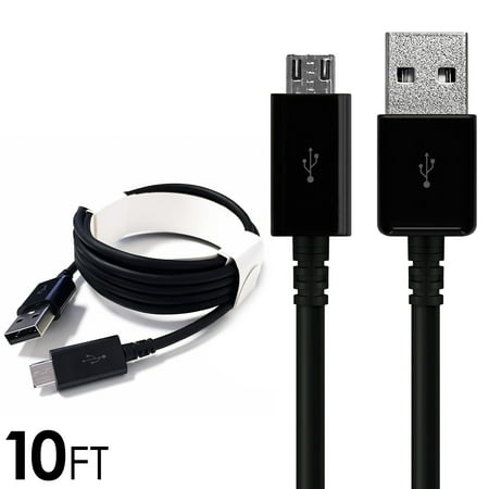 Nokia Ca100 Usb Charger OEM Samsung Micro USB Cable Charger For Android Phones, 10FT Micro USB Charging Cable Cord High-Speed USB 2.0 Data Sync and Charging Cable For Galaxy, HTC, Motorola, Nokia, Kindle, MP3, Tablet by Borz ()