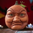 thumbnail image 6 of Expressive Pumpkins Fall Table Top Decor, Halloween Pumpkin Head Freak Resin Pumpkin Ornaments with Lifelike Expressions, for Fall Harvest Halloween Thanksgiving Party Decoration, 6 of 8
