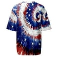 thumbnail image 6 of USSUMA Women Tops Dressy Casual Women's Summer Round Neck Tee Tops Independence Day Printed T-Shirts Casual Short Sleeve Tunic Tops Blouse Tops Female Tops, 6 of 6