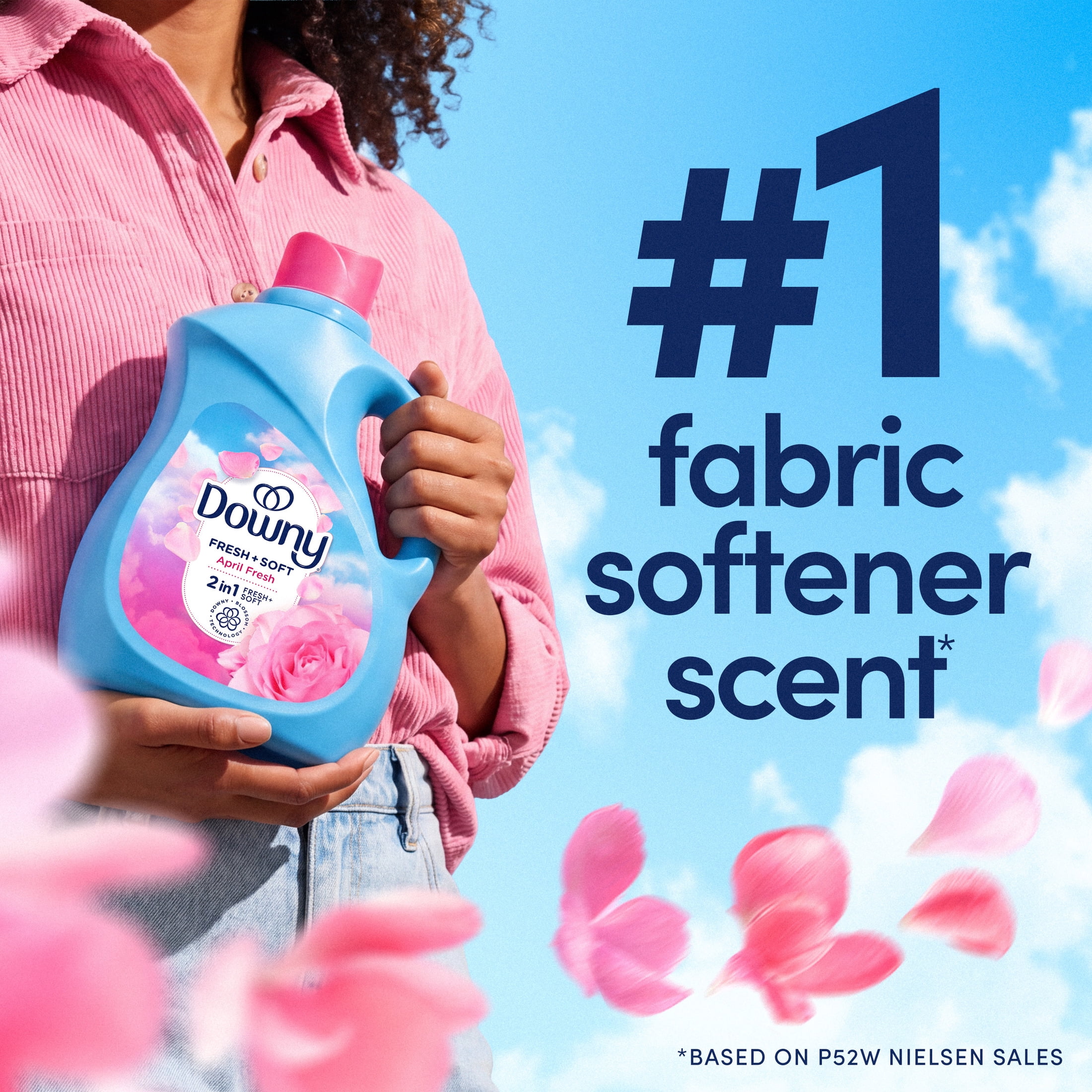 (4 pack) Downy Liquid Fabric Softener, April Fresh, 100 fl oz, 136 Loads