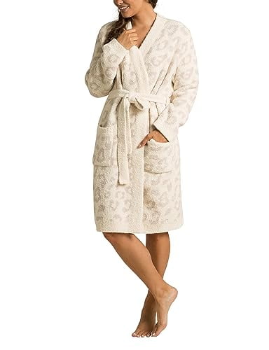 Barefoot Dreams CozyChic Barefoot in The Wild Robe, Cream/Stone
