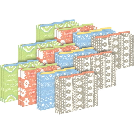 UPC: 0704068039131 | Barker Creek Thoughtfulness Letter-Size File Folders • Multi-Design Set — 36/Set