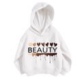 thumbnail image 1 of Hauts d'Hiver pour Bébé Rabais Chemise pour Enfants T-Shirt à Manches Longues à Motif T-Shirt Imprimé Col Rond Hauts Courts Convenant aux Filles Chandail à Capuchon Chemise pour Bébé Blanc 5T, 1 of 3
