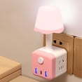 thumbnail image 2 of Bedroom Bedside Lamp Integrated Home Socket Small Night Light Multi Function Converter Socket USB, 2 of 4