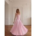 thumbnail image 4 of Elegant Pink Spaghetti Strap Pleated Maxi Dress For Wedding Guest Formal Summer Occasion, 4 of 7