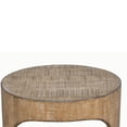 thumbnail image 3 of Benjara Roki Side End Table w Shelf- 22" Natural Brown Pine Wood Round Top, 3 of 5
