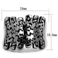 thumbnail image 2 of no plating Stainless Steel Ring Epoxy Jet TK2500 for Men Jet Stone Color Style High Size 8, 2 of 4