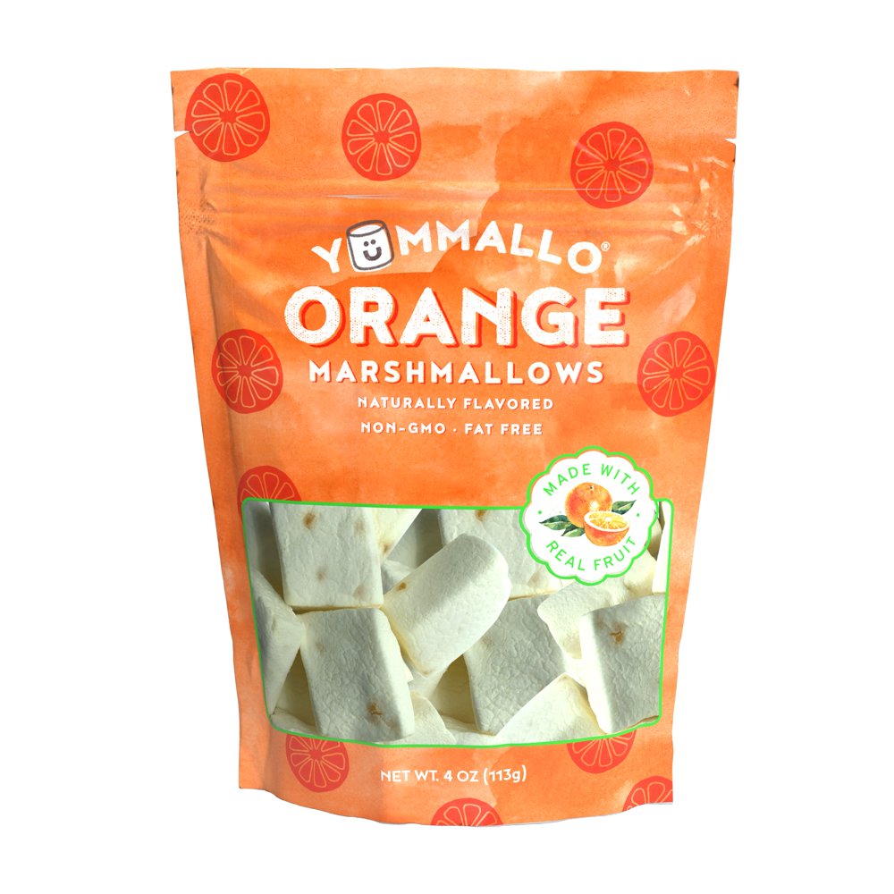 Yummallo Orange Marshmallow, 4 oz