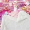 thumbnail image 3 of Erosebridal Princess Castle Sherpa Blanket, Fantasy Fairy Tale Fuzzy Blanket Throw, Pink Purple, 40x50, 3 of 6