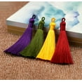 thumbnail image 5 of U8MO 10pcs 8cm Ice Silk Earrings Tassel Trim Pendant Key Tassels Jewelry Findings DIY-5# yellow, 5 of 9