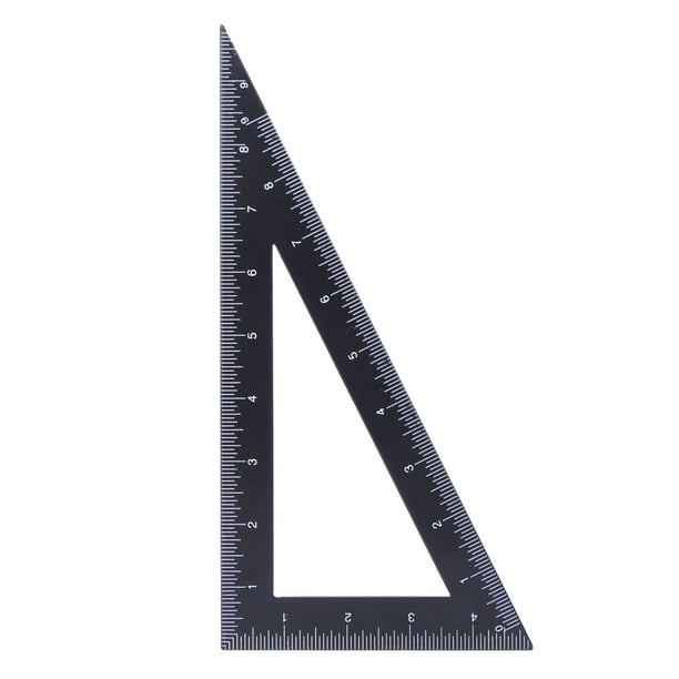 Regla triangular de acero con alto contenido de carbono, Herramiente de Mediciónica de Carpintería para una una Mediciónica precisa, Portátil y Liviana, Concala Clara, Adecuada