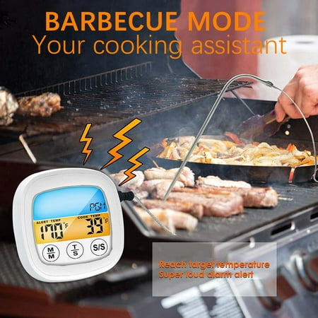 

Household Items! WQQZJJ Kitchen Essentials Electronic Grill ThermometerTimer TouchGrill ThermometerKitchen Color Screen Food Food Meat Alarm Gifts On Clearance