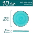 thumbnail image 2 of vancasso Bonita 10.5 Inch Dinner Plates, Ceramic Dinner Plate Set, Salad Plates Set of 6, Large Dinnerware Plates, Microwave, Oven and Dishwasher Safe, Blue, 2 of 8