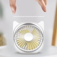 thumbnail image 4 of Frogued Silent Fan 360 Degree Rotation Mute Three-speed Adjustment Strong Wind USB Charging Cooling Portable Powerful Handheld Fan Office Accessory (Blue), 4 of 13