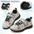thumbnail image 5 of Psesaysky Sports Shoes with Stars Pattern for Kids Girls Single Buckle Sneakers Non-Slip Wear-Resistant Velcro Shoes White Size 12, 5 of 7