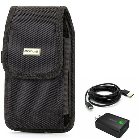 18W Fast Home Charger w Rugged Case Belt Clip for Samsung Galaxy A73 5G A53 5G A33 5G A13 5G A03s Phones - 6ft USB Cable Type-C Turbo Charge Travel  Holster Canvas Cover Pouch price history on PriceWatchPro