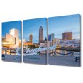 thumbnail image 4 of TISHIRON 3PCS Framed Canvas Wall Art Set,36"x24" Cleveland City Skyline Panorama Canvas Art Decor, 4 of 7