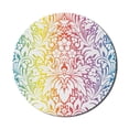 thumbnail image 1 of Floral Mouse Pad for Computers, Colorful Ornamental Damask Flowers Pattern Abstract Swirled Design Artwork, Round Non-Slip Thick Rubber Modern Gaming Mousepad, 8" Round, Multicolor, by Ambesonne, 1 of 2