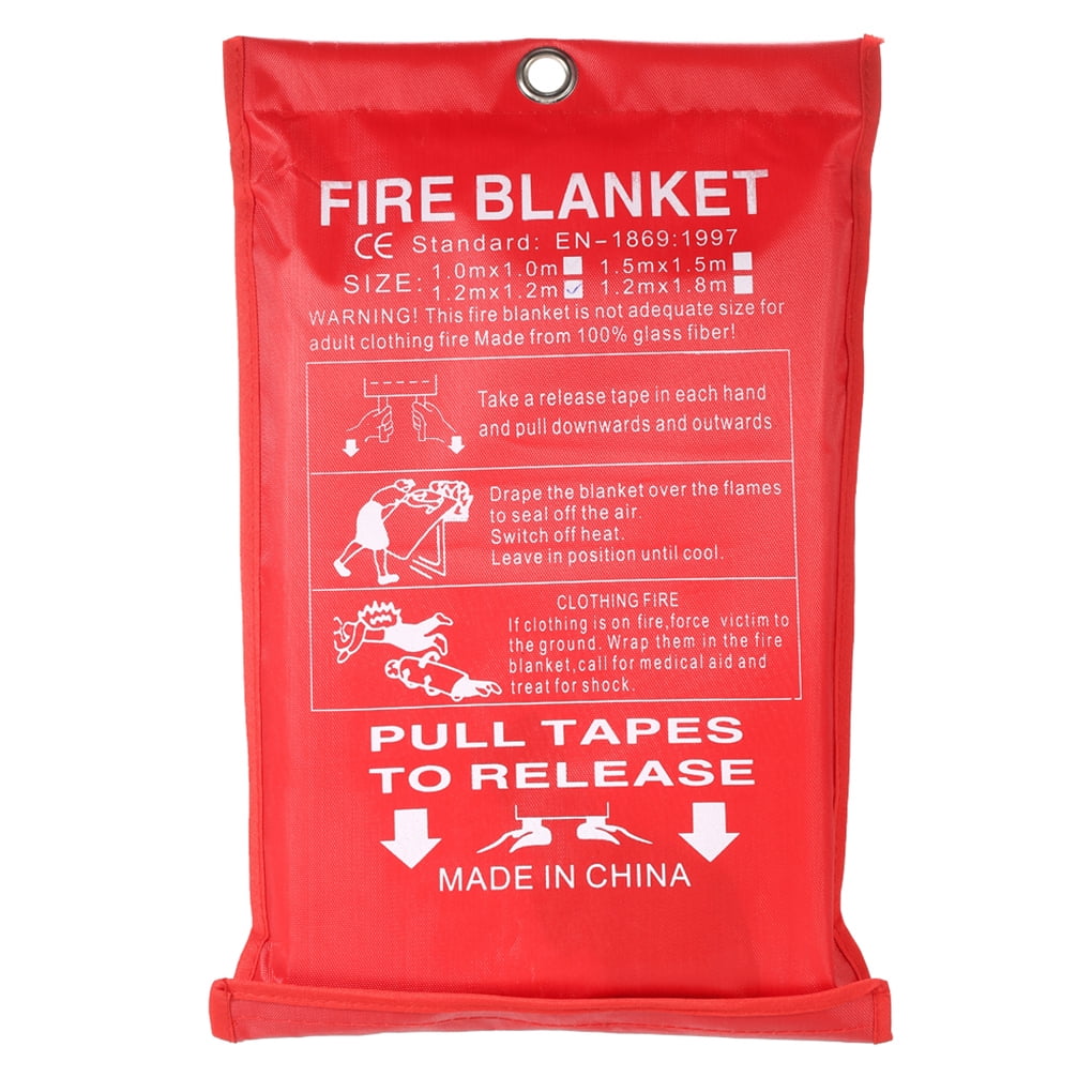 1x1m Emergency Office Wall Workplace Safety Fire Fighting Blanket Extinguisher