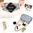thumbnail image 4 of Blue Leopard Spot Womens Chain Shoulder Bag Tote Handbag Clutch Hobo Purse with Zipper for Travel Casual, 4 of 7