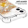 thumbnail image 3 of Funda para iPhone 12 Mini con Brillo Líquido Flotante, Purpurina, Parachoques y Anillo Giratorio Soporte, 3 of 5