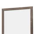 thumbnail image 2 of Benjara BM219990 Transitional Square Shape Wooden Frame Mirror with Textured Details, Brown, 2 of 5