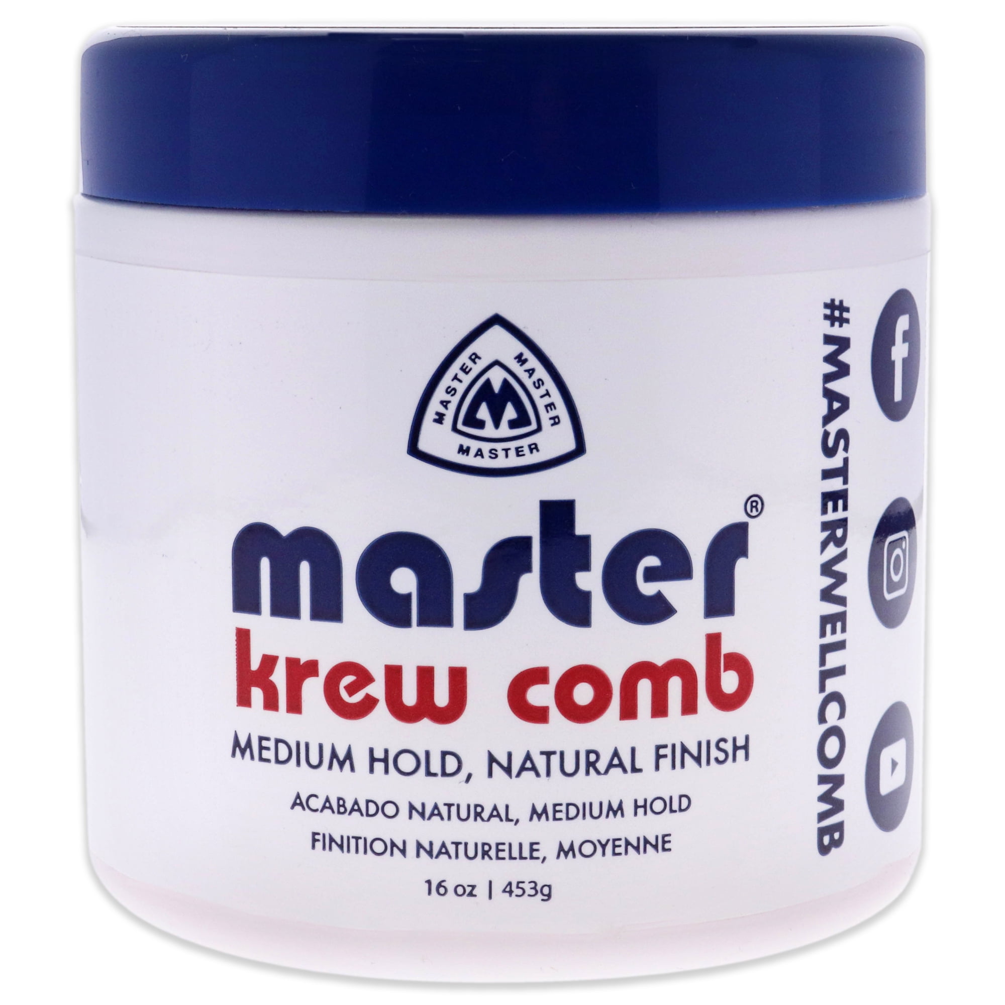Master Well Comb Krew Comb Hair Styling Prep, 16 oz Pomade