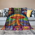 thumbnail image 2 of HENGT Trippy Mushroom Blanket Hippie Plant Throw Blankets for Couch Trippy Sherpa Blankets Soft Cotton Fuzzy Blanket Plush Blanket, 2 of 6