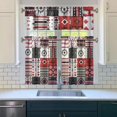 thumbnail image 3 of Kitchen Curtains 36 Inch Short - 3 Panel Set, Rod Pocket Window Curtain, Boho Floral Tribal Style, 100% Polyester for Farmhouse, Kitchen, Cafe, Bedroom, Easy Wash, 3 of 6
