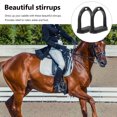 thumbnail image 4 of LEXSOMEO 1 Pair Horse Stirrups for Saddle Western with Tack Overshoe Design Overshoe Safety Horse Stirrup Anti-Slip Foot Mat Black, 4 of 5