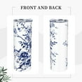 thumbnail image 4 of Chinoiserie Blue and White Floral Insulated Stainless Steel Slim Tumbler Travel Mug 20 Ounce,Pefect Chinoiserie Gift for Tea Coffee Lover,Travel Thermal Water Tumbler for Office,Birthday Gift for Mom, 4 of 6