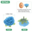 thumbnail image 3 of Uxcell 50 Pack Artificial Roses Heads 1.2'' Small Silk Faux Rose Head for Wedding Bouquet Party Decorations Light Blue, 3 of 7