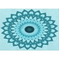 thumbnail image 1 of Ahgly Company Machine Washable Indoor Rectangle Transitional Dark Turquoise Green Area Rugs, 2' x 4', 1 of 7