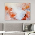 thumbnail image 2 of Canvas Print Wall Art Watercolor Pastel Orange Blue Smoke Wave Landscape Abstract Shapes Illustrations Modern Art Decorative Relax/Calm Colorful for Living Room, Bedroom, Office - 12x18 inches, 2 of 5