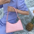 thumbnail image 6 of Women's Crossbody Bag Faux leather One Shoulder Bag Stone pattern hold bag - pink, 6 of 6
