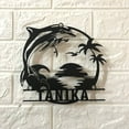 thumbnail image 2 of Handmadetneonsign Custom Dolphin Palm Tree Beach House Sunset Metal Wall Art LED Light - Personalize, 2 of 3