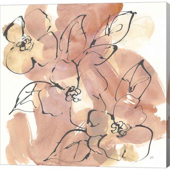 Great Art Now Cashmere Florals II by Chris Paschke, Canvas Wall Art, 24W x 24H