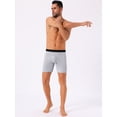 thumbnail image 4 of DARING DIVA Men's Lightweight Solid Color Soft Stretch Open-fly Boxer Briefs 36 Light Gray, 4 of 6
