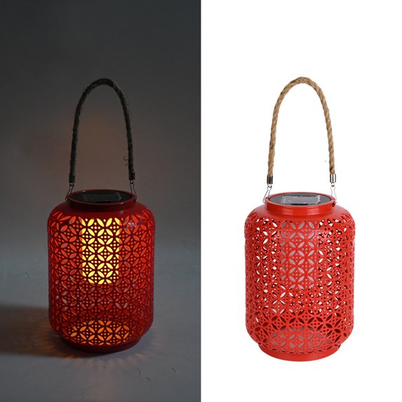 Solar Powered Vintage Pattern Projection Lantern for Outdoor Garden Pathway Patio Home Decorative Lighting Waterproof Design