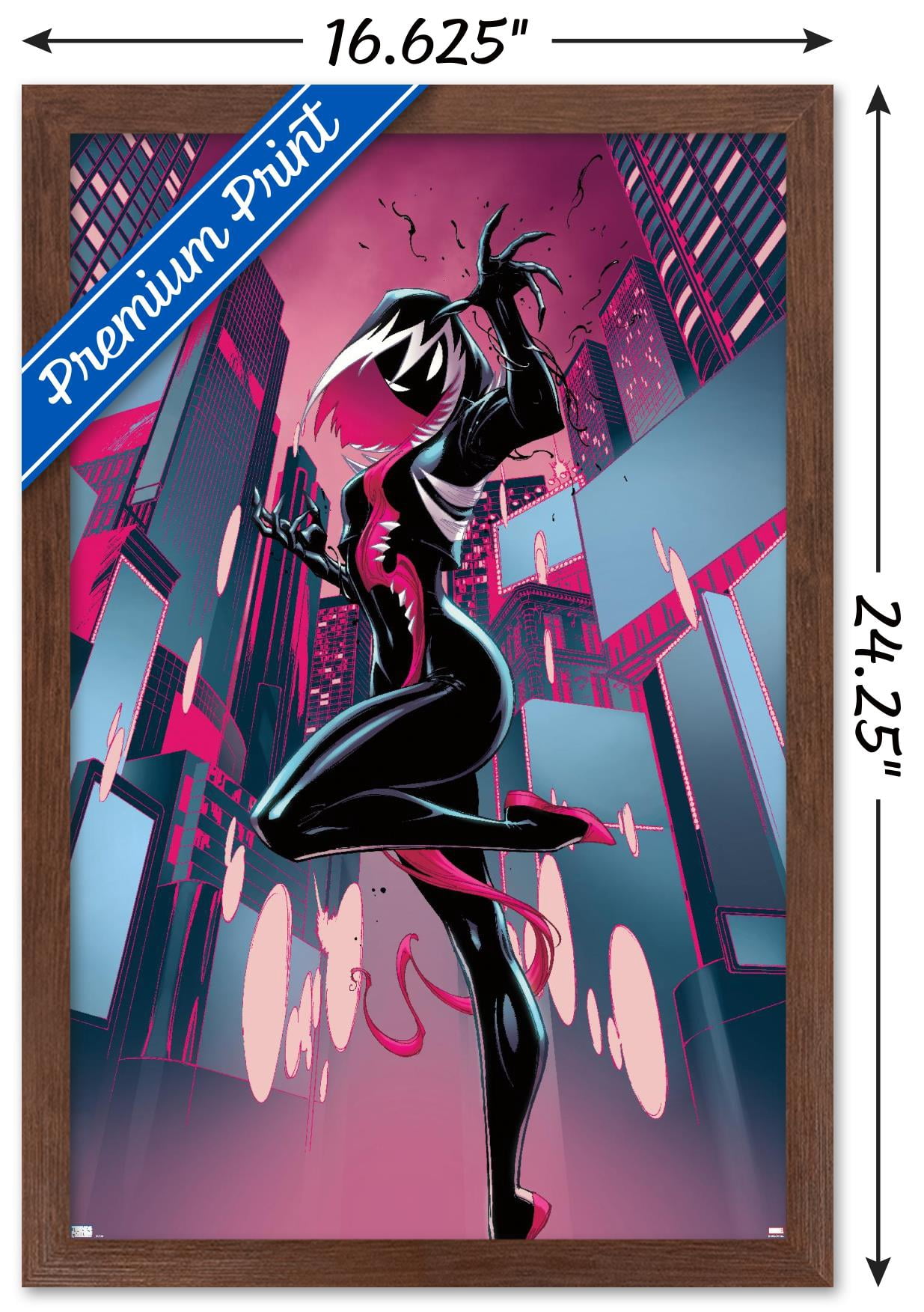 Marvel Comics - Ghost Spider Venom - Spider-Gwen #24 Wall Poster, 14.725" x 22.375", Framed