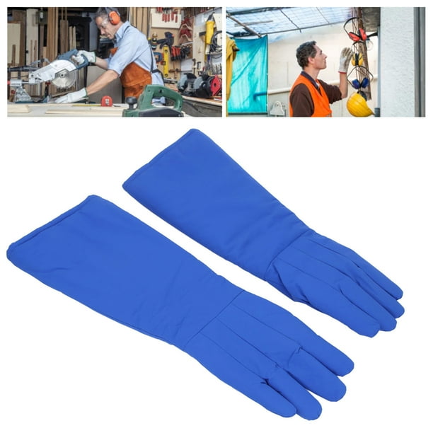 Guantes Criogénicos de Baja Temperatura, Guantes Criogénicos Anticongelantes A Prueba de Agua Protectora Resistente A Los Pinchazos, Mantenga El Calor para Los Almacenos