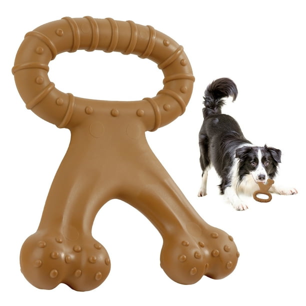 Hueso masticable para perros - 1 pieza Masticador extremo, sabor a bisonte - Juguete masticable para perros con fuerte capacidad de masticación - Pequeño - Adecuado para perros de hasta 11 kg
