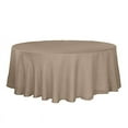 thumbnail image 4 of BalsaCircle 108" Taupe Brown Round Premium Polyester Faux Burlap Tablecloth Dining, 4 of 8