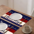 thumbnail image 2 of 4th of July Placemats, Independence Day Placemats, Heat-Resistant Cotton Linen Place Mats for Indoor Outdoor Parties Holiday Decoration, 4th of July Party Dining Decoration(C,17.7x11.8in), 2 of 6